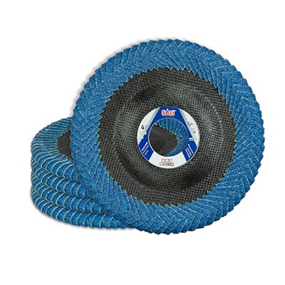 SALI Pachet de 5 discuri curbate 4 1/2inch pentru polizor unghiular Disc de șlefuit 60 granulație radială din zirconiu alumină Disc abraziv de înaltă densitate Disc cu clapete de colț Slefuire de înaltă performanță